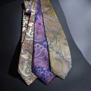 Paisley Silk Ties Set - Multicolor